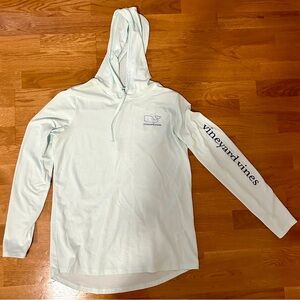 Vineyard Vines Women’s Edgartown Hooded T-Shirt | Light Teal | M